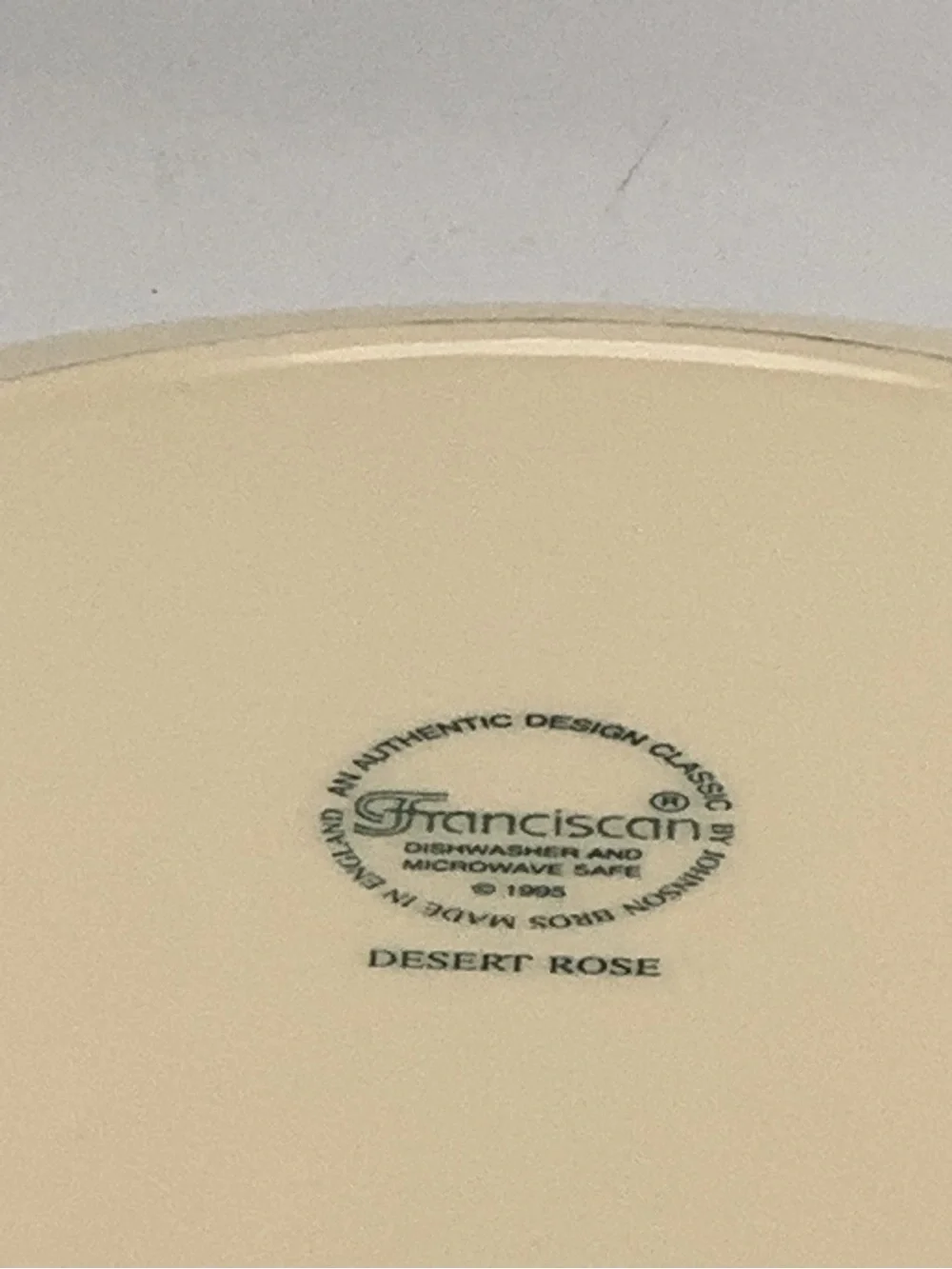 Three Franciscan Desert Rose Dinner Plates Made in England